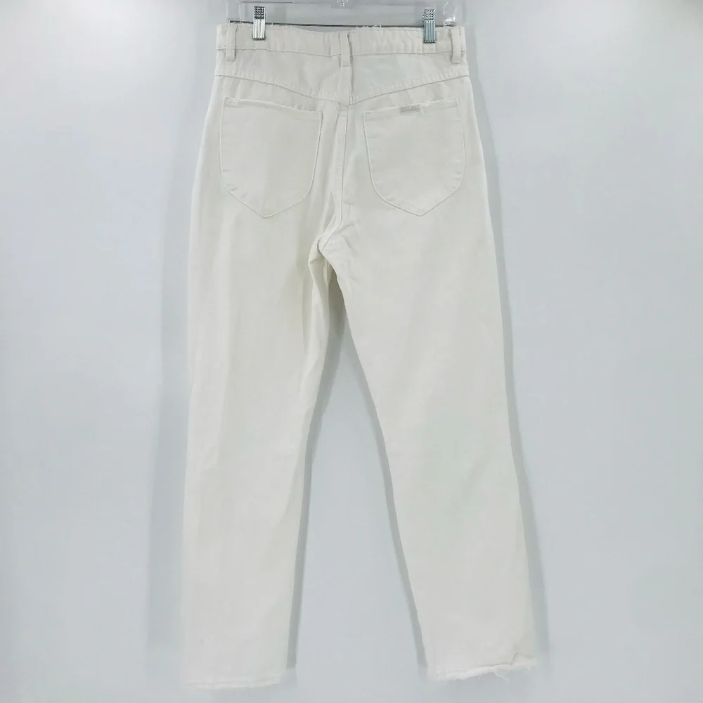 Rolla's Original High Rise Straight Leg Distressed Jeans White Size 30 - Picture 11 of 11